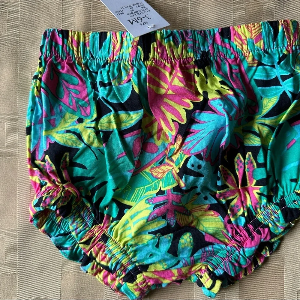 Tropical Print Kids 2 pc beach/outdoor party‎ outfit Size 3-6 Month NEW